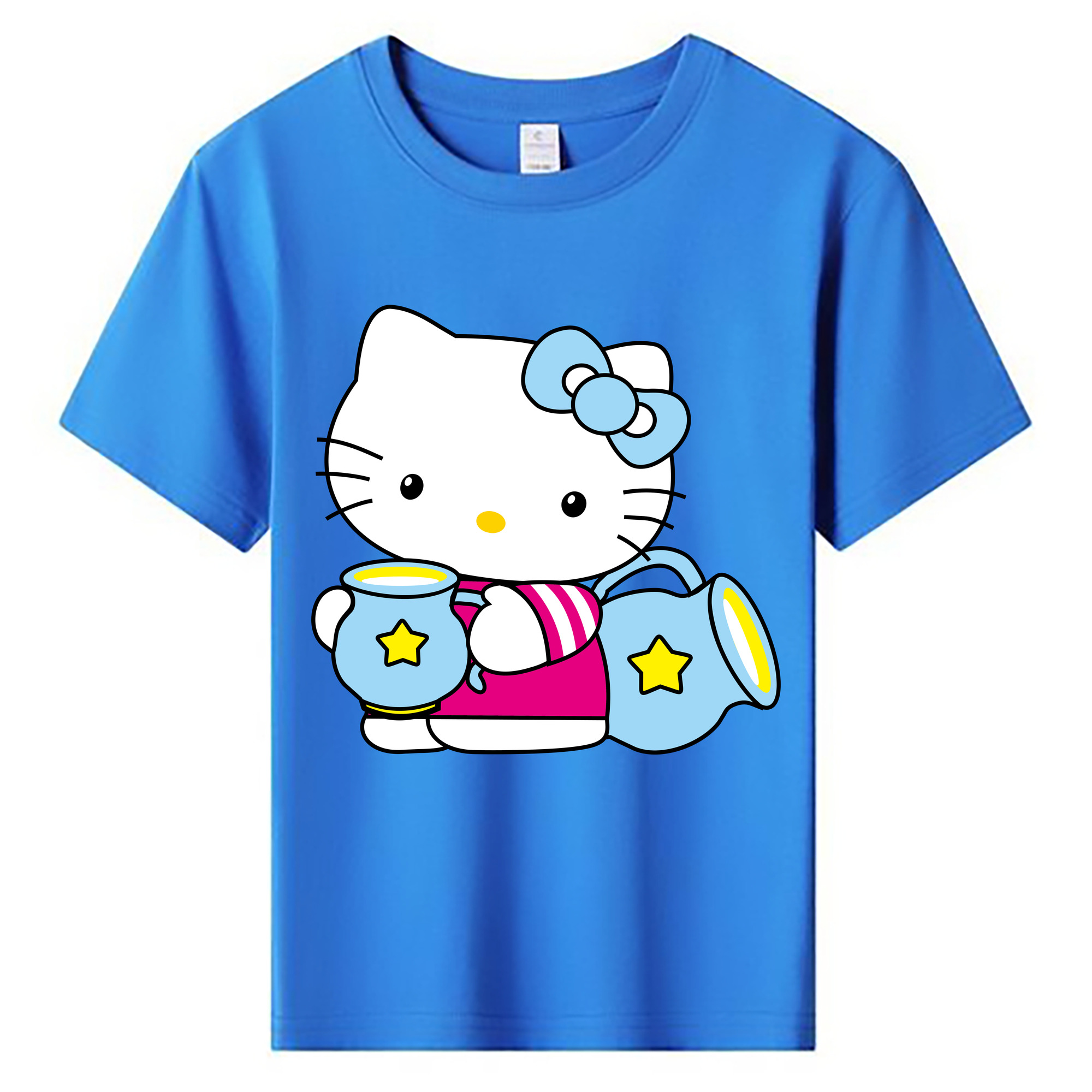 （画像用） Hello Kitty ハローキティ 綿100％キッズTシャツ（フロントプリント）